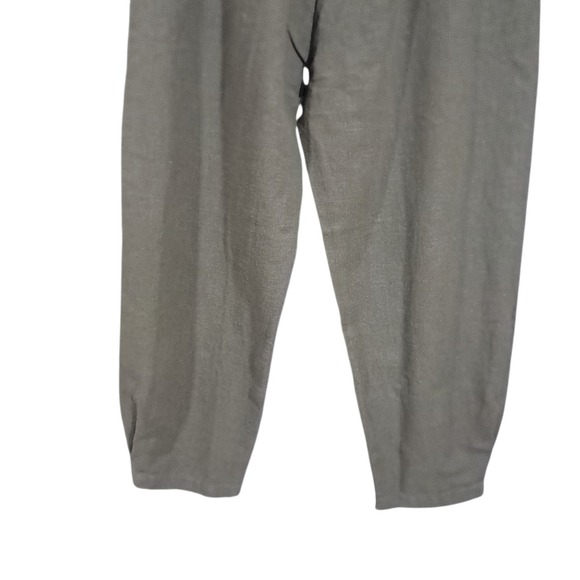 IXIMO Linen Blend Wide Leg Barrel Pants Green Size Large Lagenlook Balloon - Picture 6 of 10